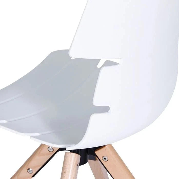 Feather Inspired White Shell Chair