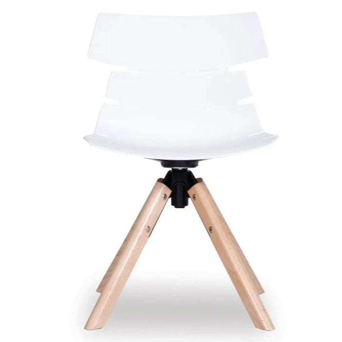 Feather Inspired White Shell Chair