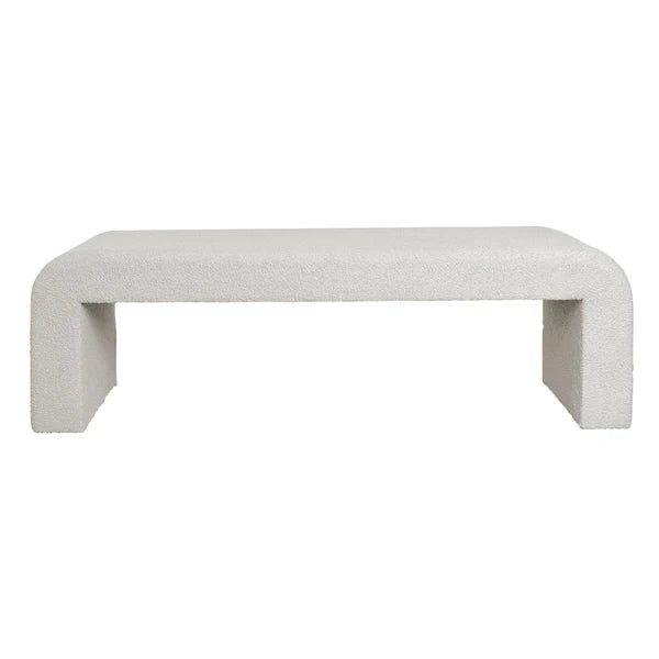 Felix Boucle Curl Off White Bench Seat