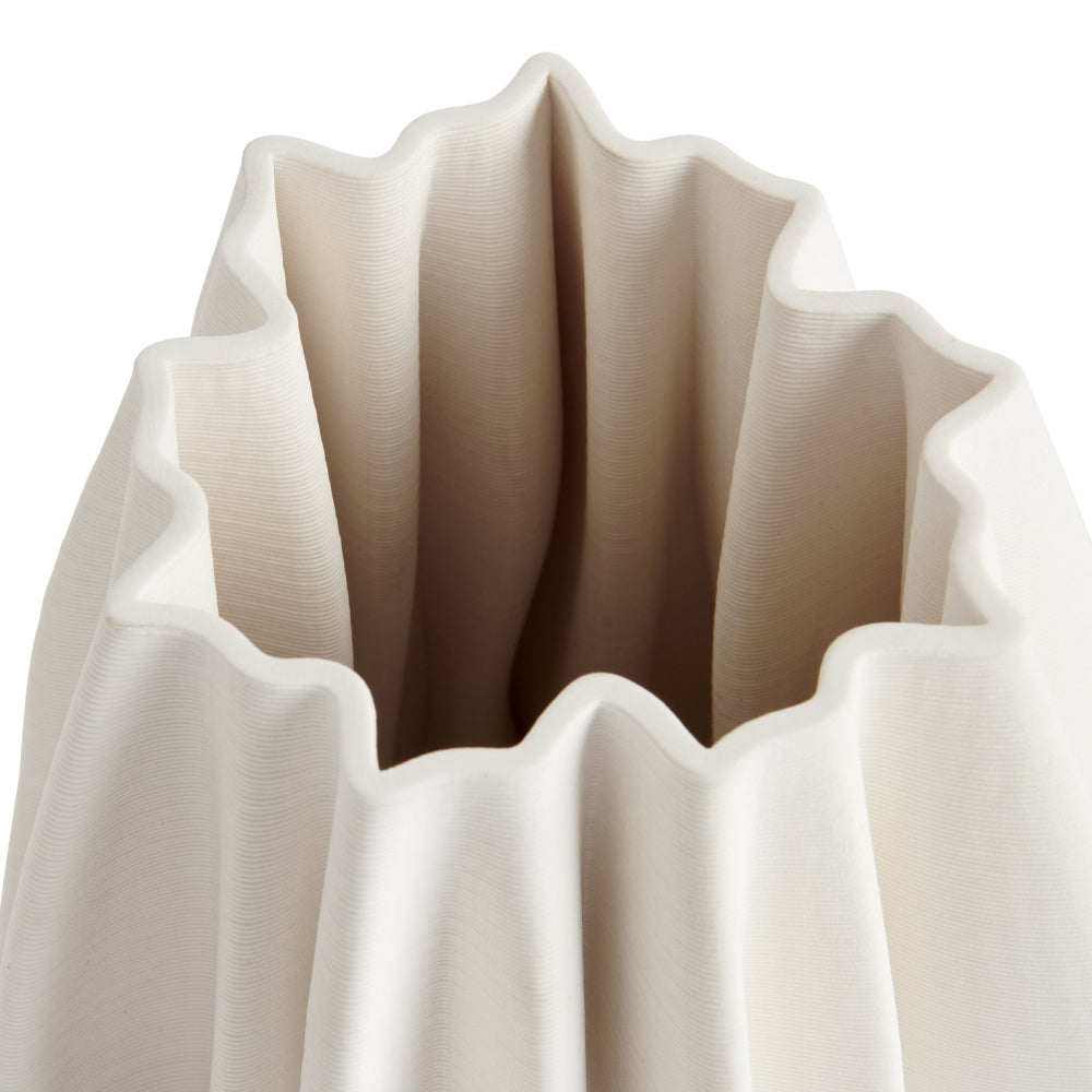 Fern Elegant White Accent Vase - 30cms