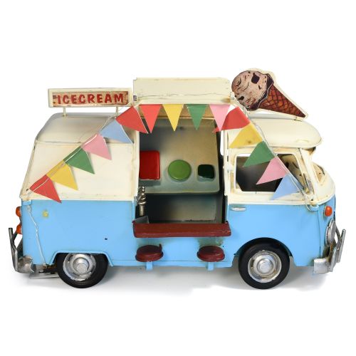 Festoon Lights Ice Cream Van Metal Ornament