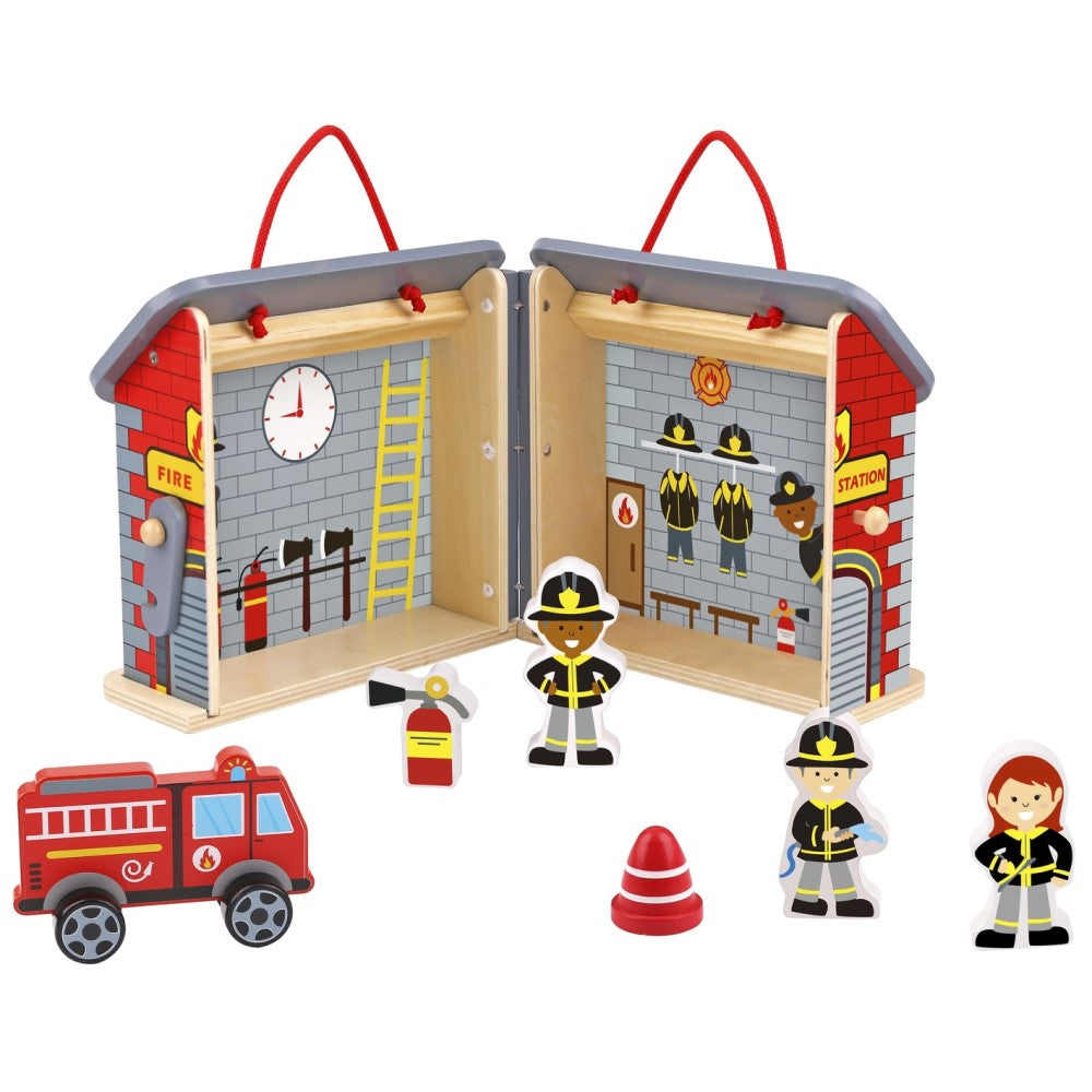 Firefighters Pretend Play Kids Playset In Carry Case