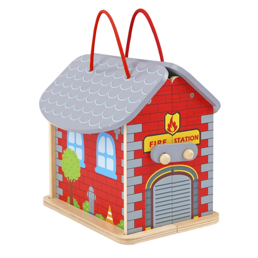 Firefighters Pretend Play Kids Playset In Carry Case