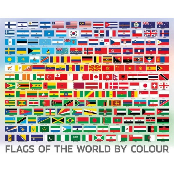 Flags of the World by Colour Jigsaw Puzzle - 500 Piece