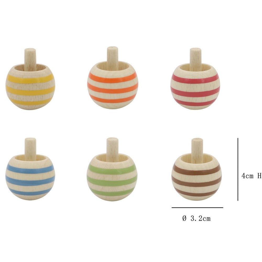 Flip Over Spinning Tops Pack of 6