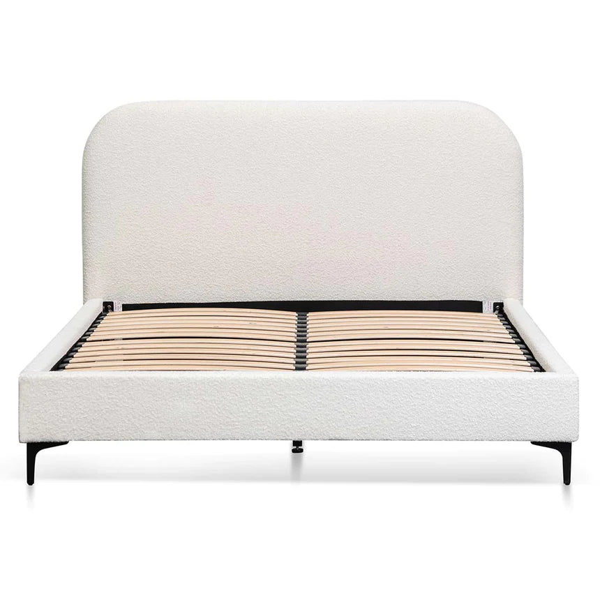Floating Platform Bed Frame - Cream White (King)