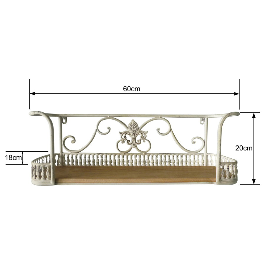 Flora Martinique Fleur Wall Shelf 60cms