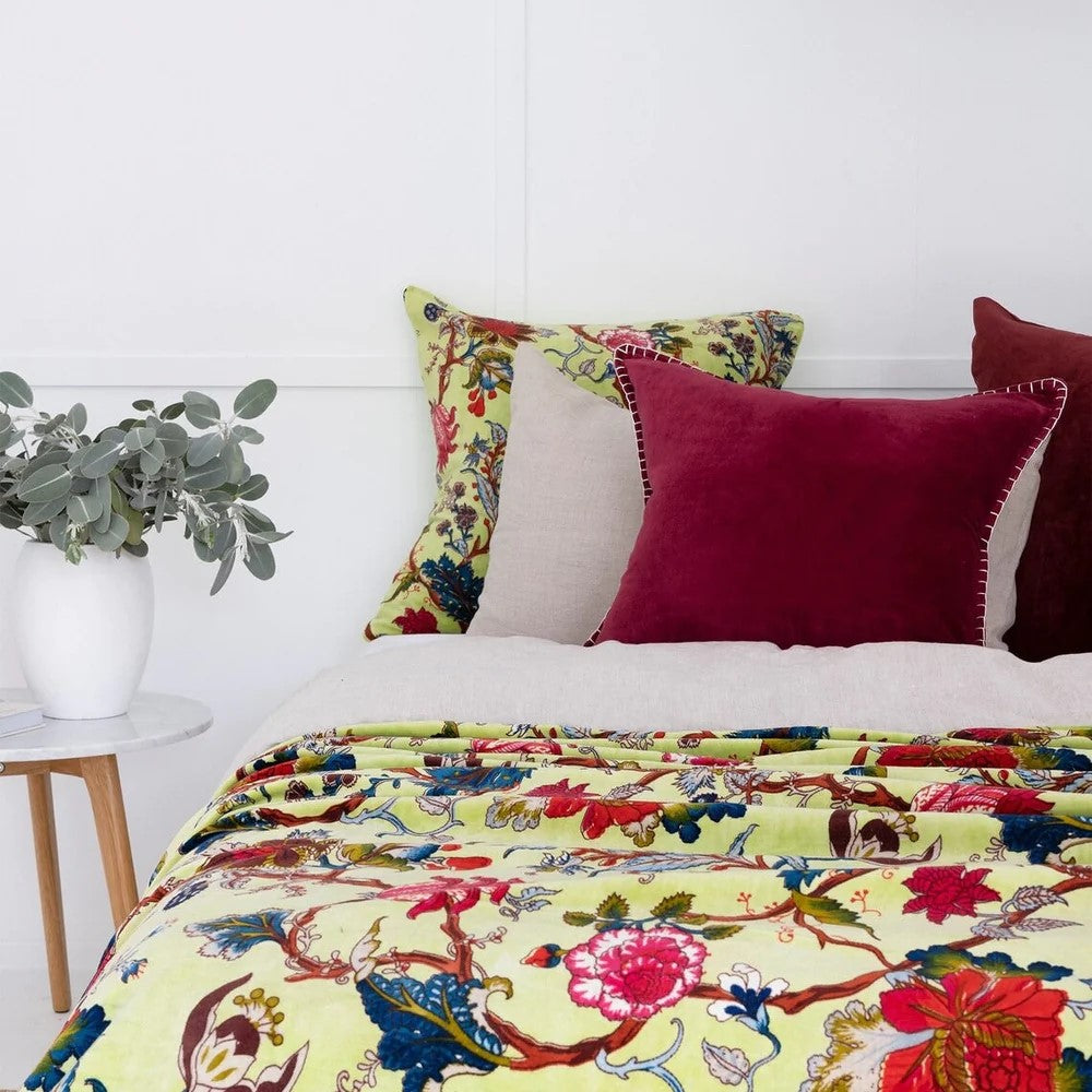 Floral Decorative Blanket Quilt - Green