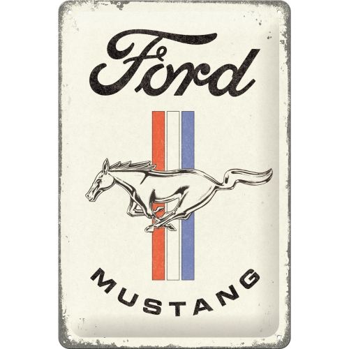 Ford Mustang Horse and Stripes - Sign Board 20 x 30cm
