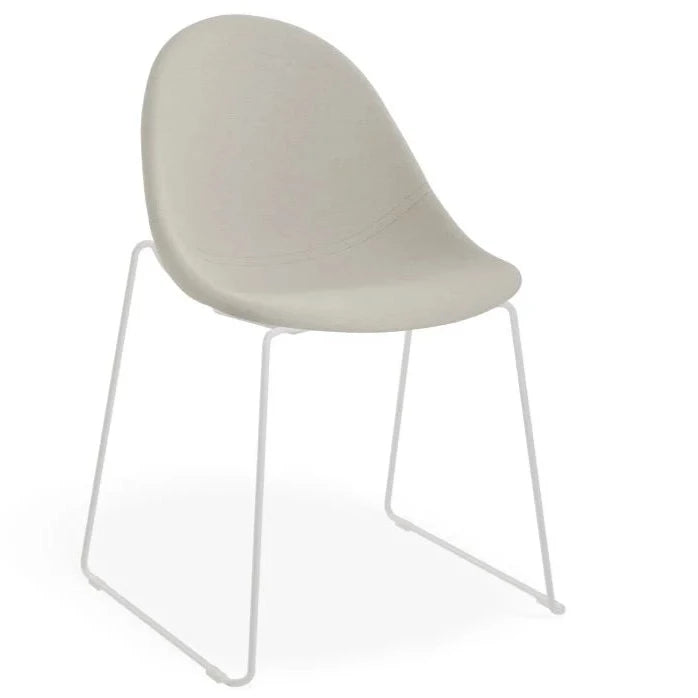 Forest Bliss Sled Base - White Dining Chair