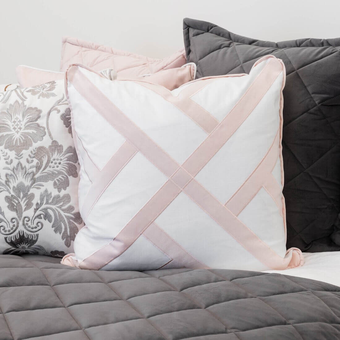 Fremantle 55x55cm Cotton Cushion Cover - Blush