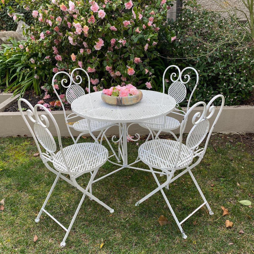 French Provincial Beauty Table and Chair - Set of 5