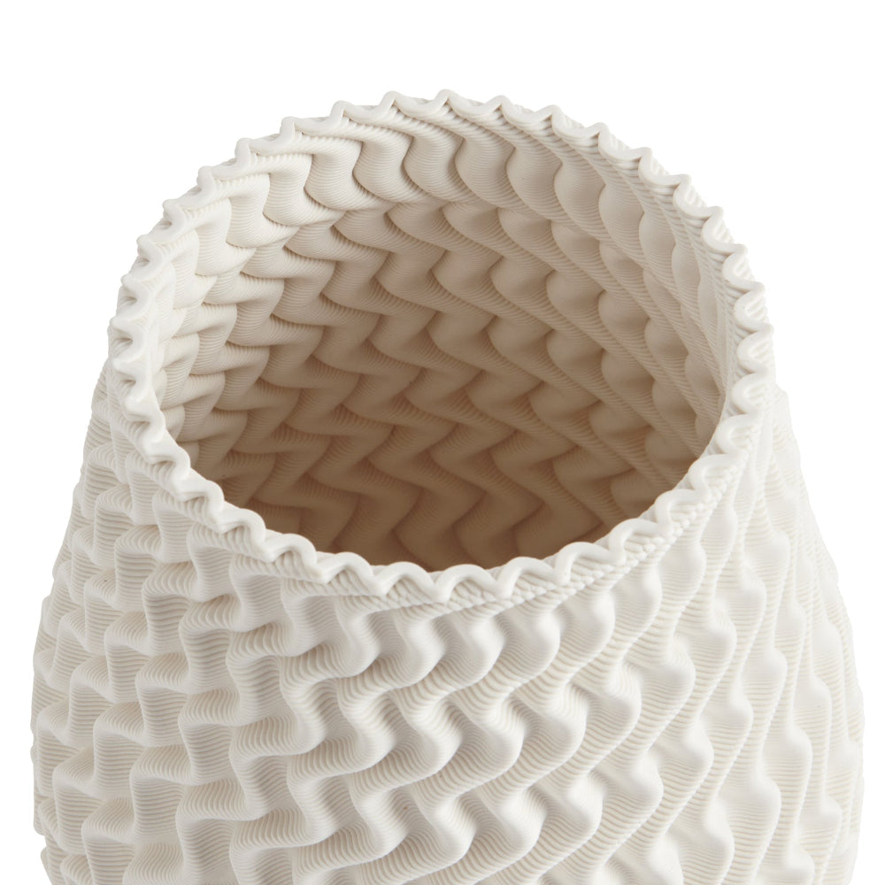 Fresh and Simple Indy White Ceramic Vase - 24cms