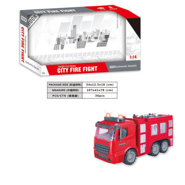 Friction Fire Engine Truck With Lights & Sound