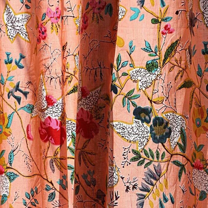 Frida Kahlo Inspired Tree Branches Curtains-Orange
