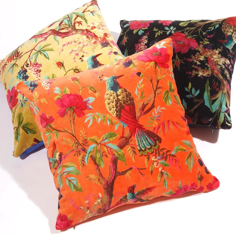 Frida Kahlo Jungle Inspired Cushion Cover 45 x 45cms - Orange