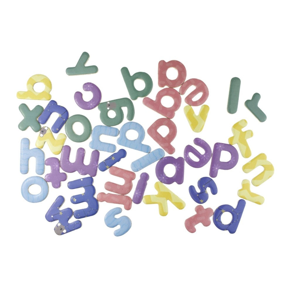 40Pcs ABC Lowercase Wooden Fridge Magnets