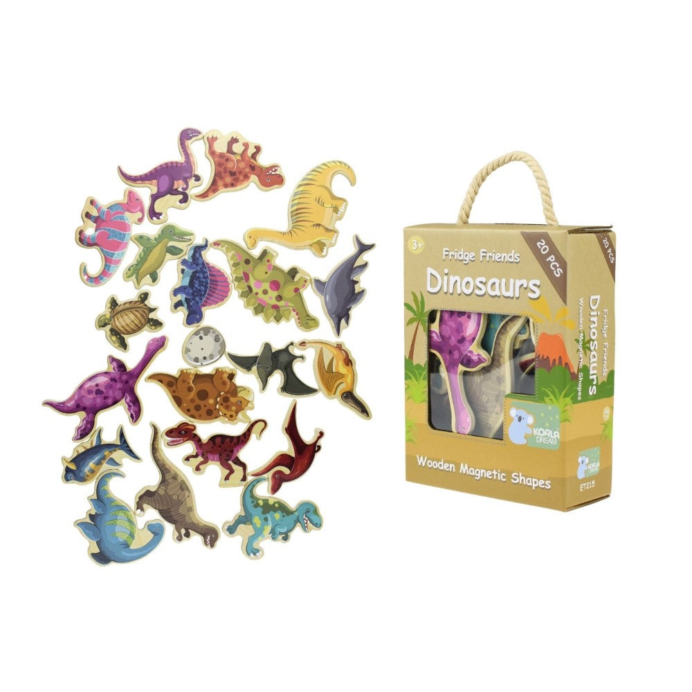 20Pcs Dinosaurs Wooden Fridge Magnets