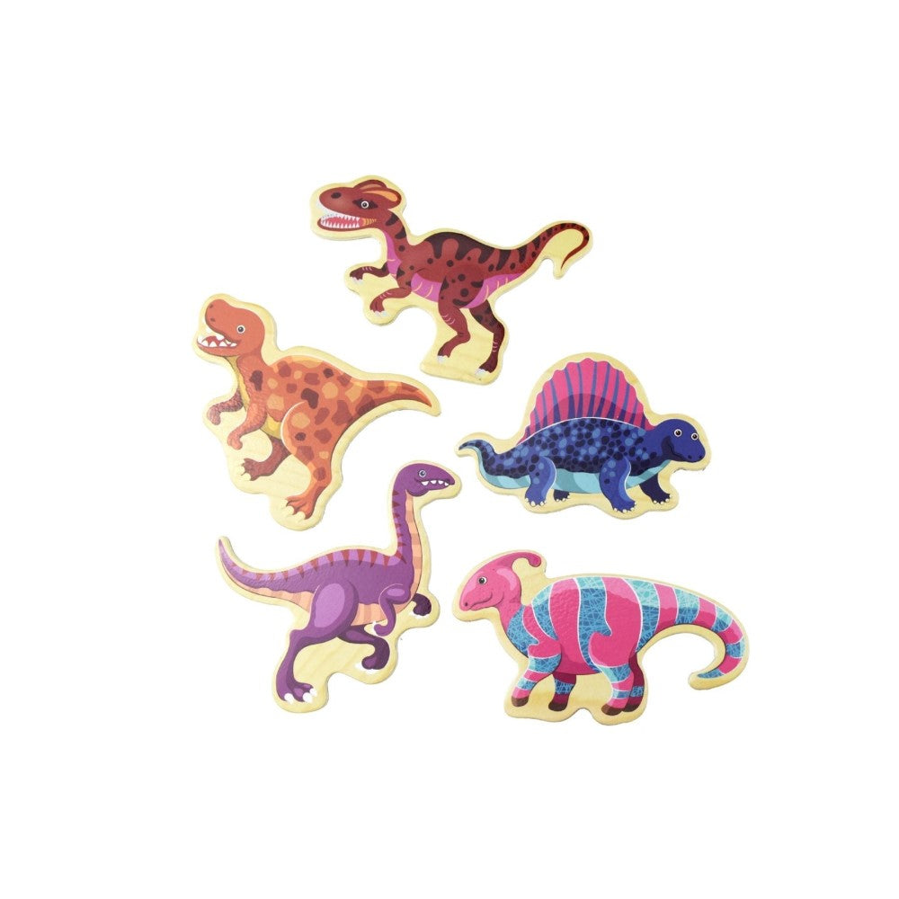 20Pcs Dinosaurs Wooden Fridge Magnets