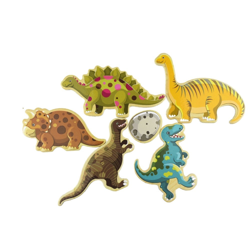 20Pcs Dinosaurs Wooden Fridge Magnets