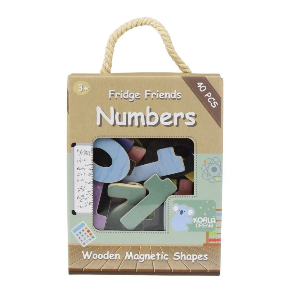40Pcs Numberics Wooden Fridge Magnets