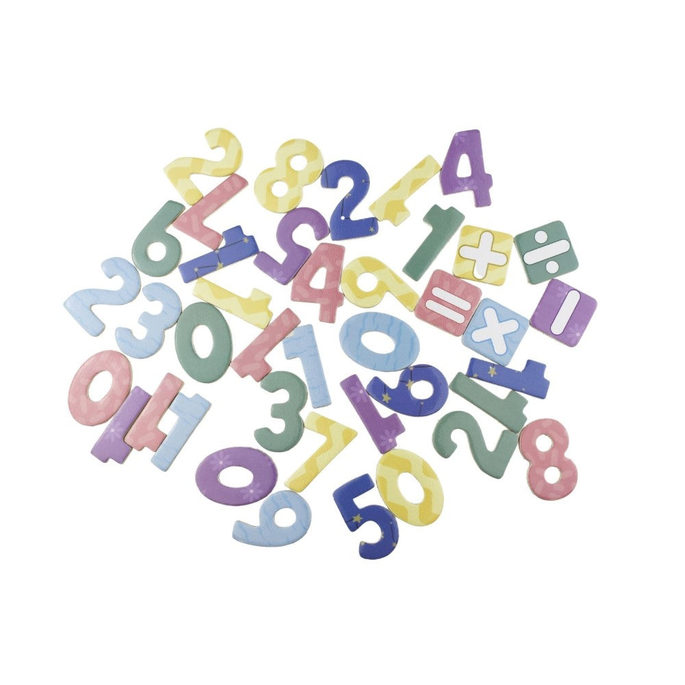 40Pcs Numberics Wooden Fridge Magnets