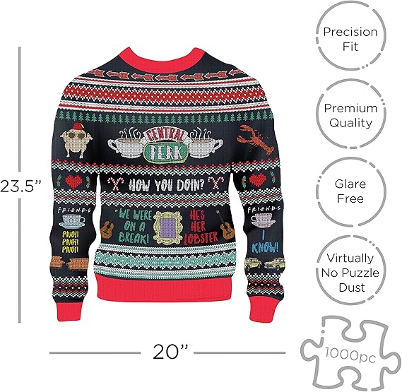 Friends Ugly Sweater Shaped Puzzle 1000 Piece