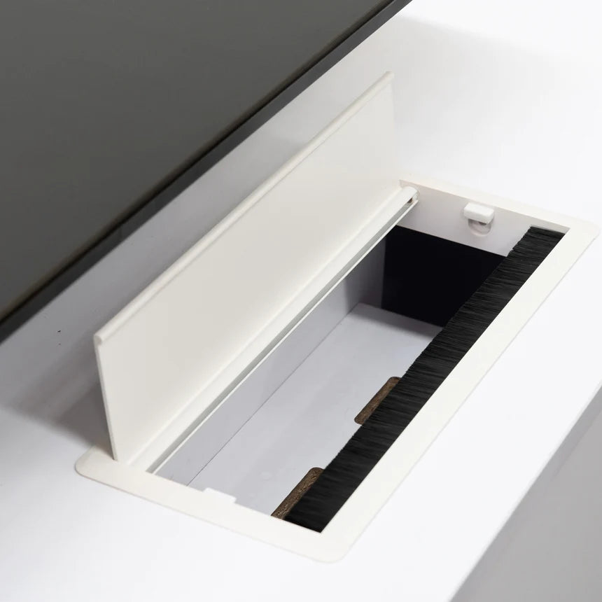 Frontier Left Return Office Desk 252cms - Black