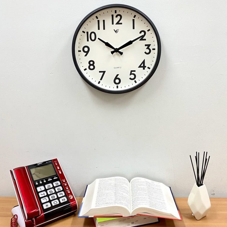 Frosted Brown Frame Wall Clock 32cms (Available in 2 colors)