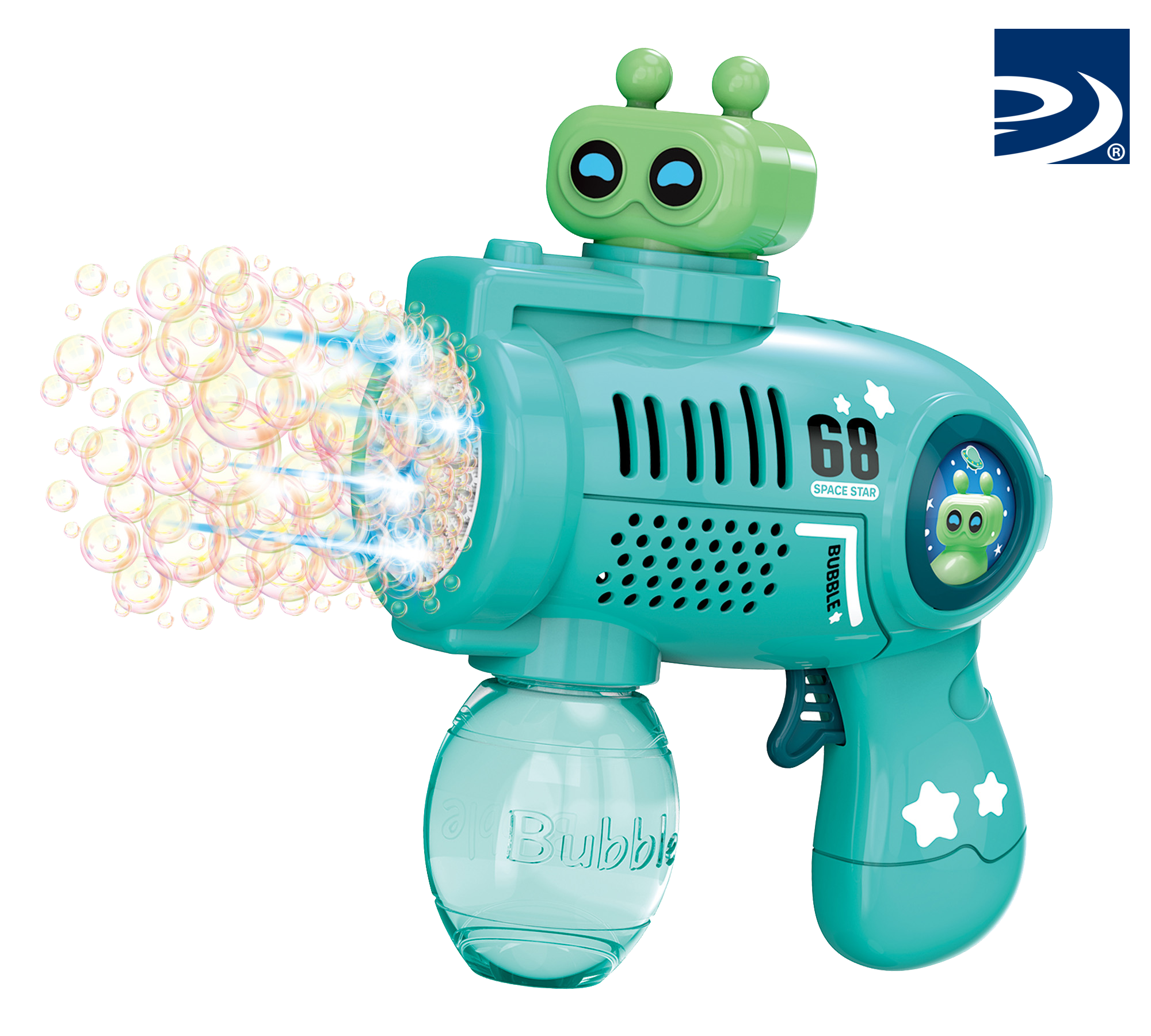 Fun Fill Kids Bubble Pistol - Aqua