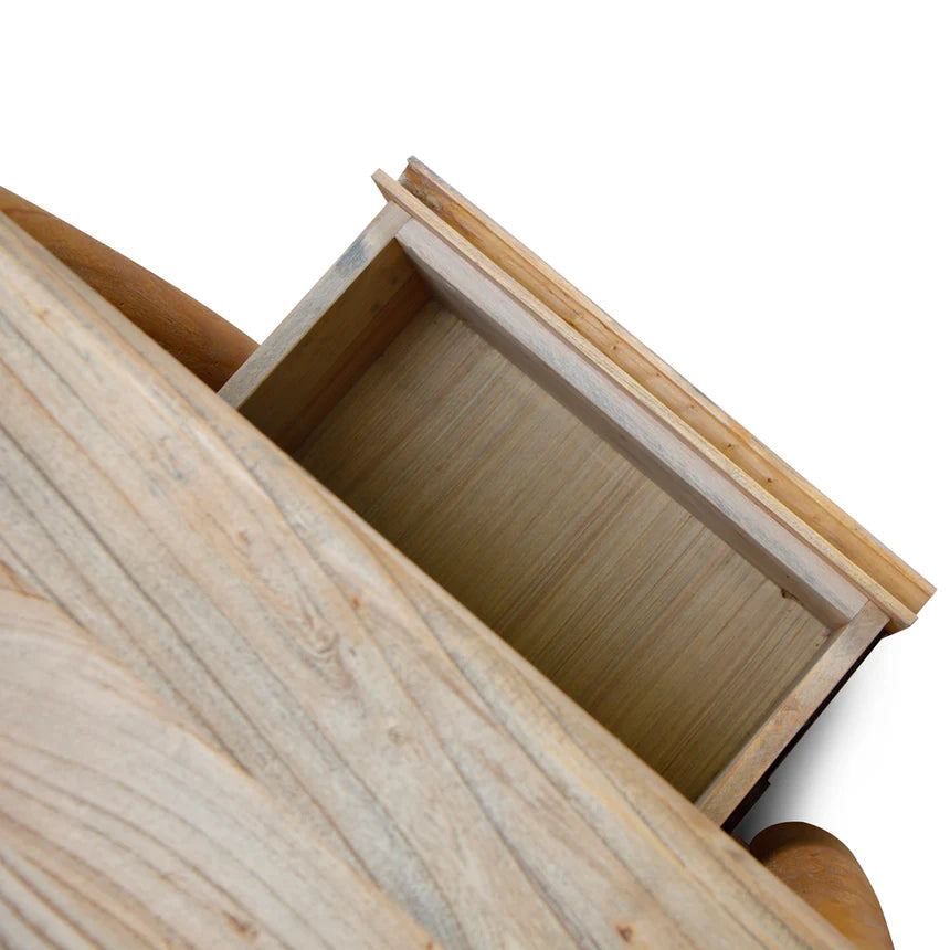 Functional Elegance Natural Bedside Table - 55cms