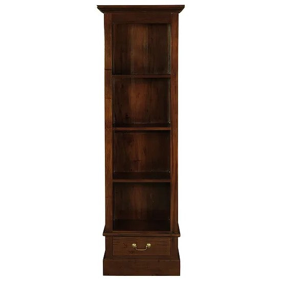 Functional Solid Wood 1 Drawer Bookcase - Brown