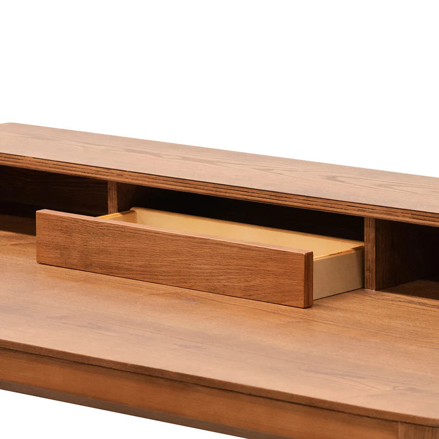 Functional Workspace Wooden Office Desk - Walnut