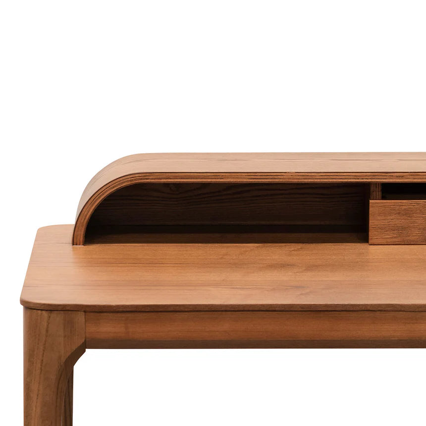 Functional Workspace Wooden Office Desk - Walnut
