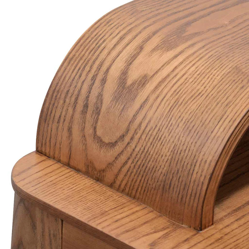 Functional Workspace Wooden Office Desk - Walnut