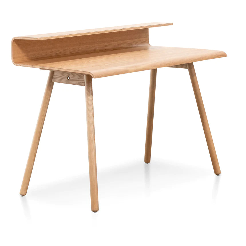 Futuristic Home Office Desk 120cms - Natural
