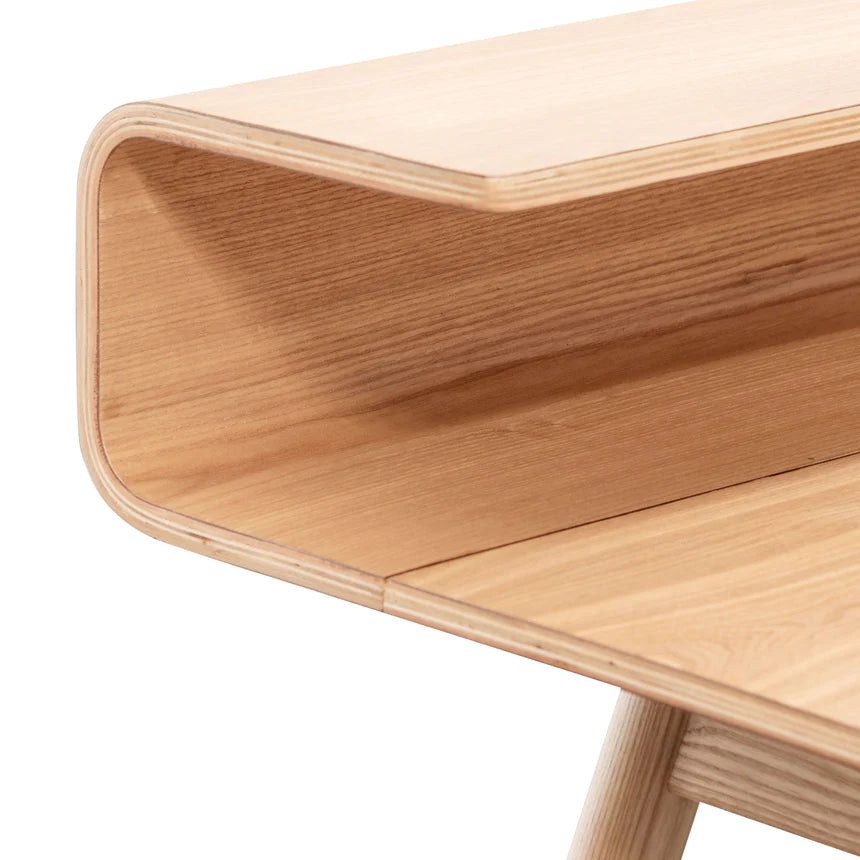 Futuristic Home Office Desk 120cms - Natural