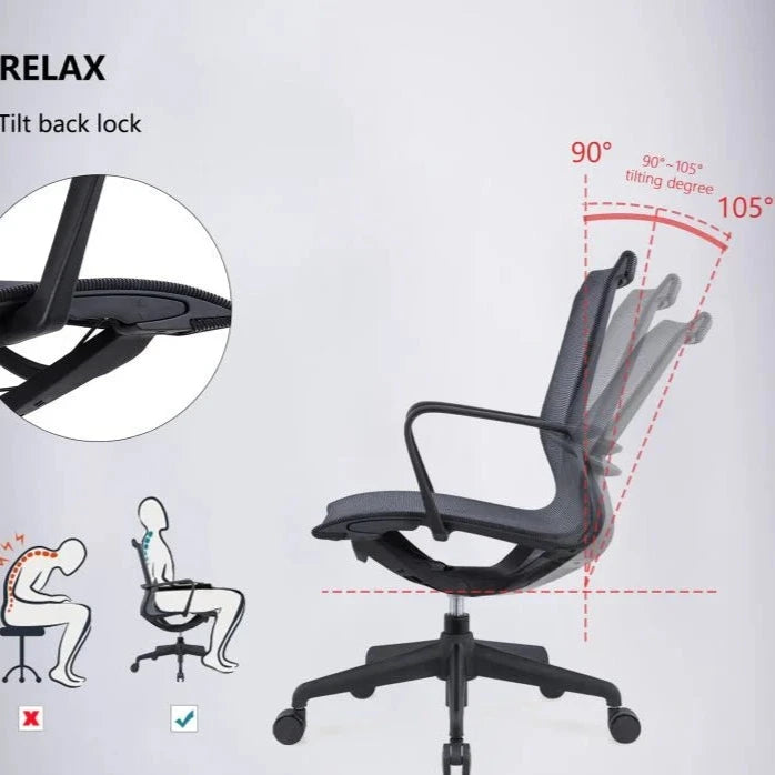 Galaxy Low Back Swivel Office Chair Office Chair - Black