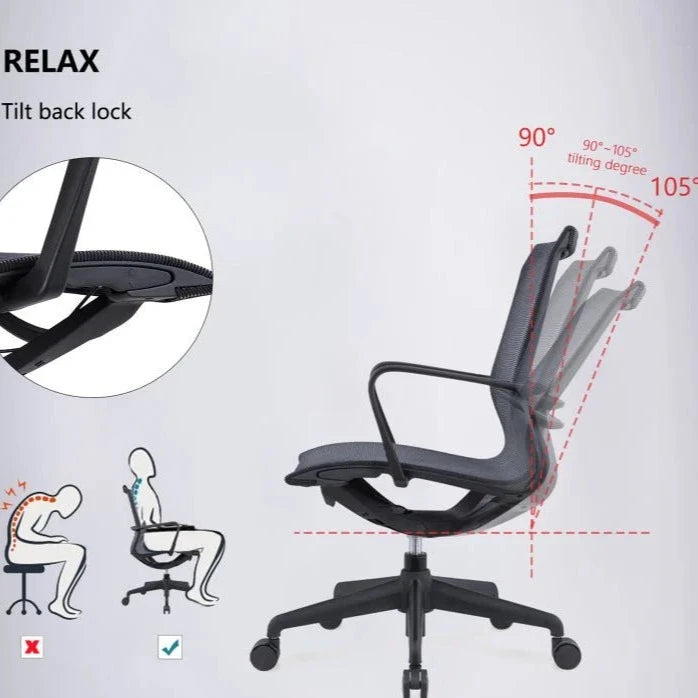 Galaxy Low Back Swivel Office Chair Office Chair - Grey