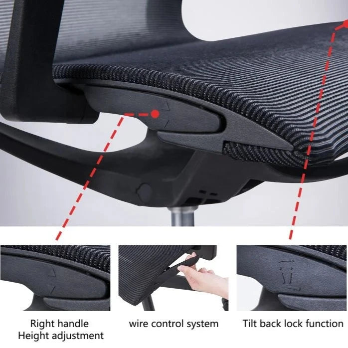 Galaxy Low Back Swivel Office Chair Office Chair - Black