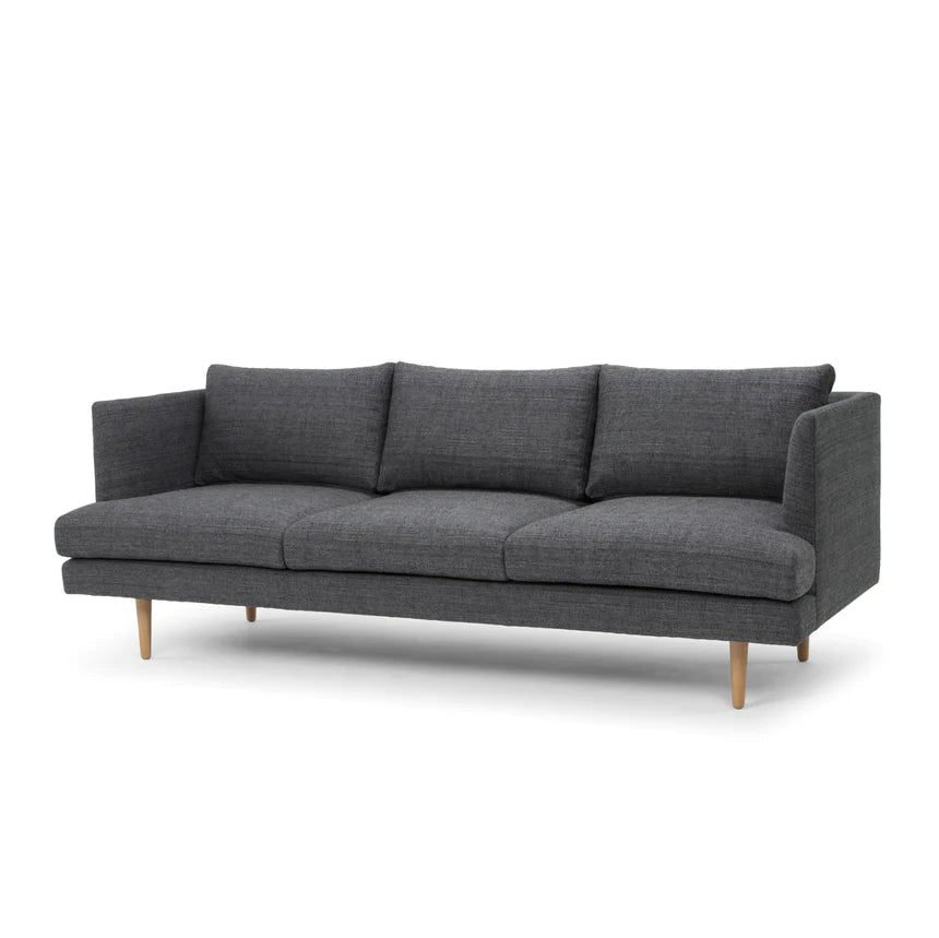 Gallery Glamour 3-Seater Sofa-Metal Grey