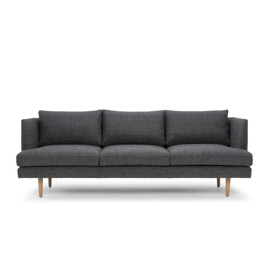 Gallery Glamour 3-Seater Sofa-Metal Grey