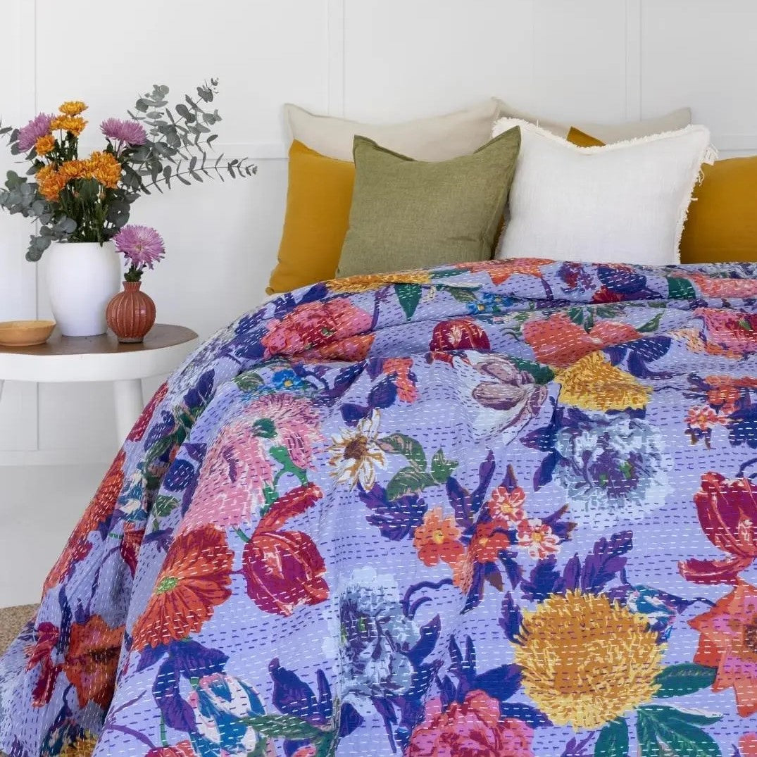 Garden Inspired Handmade Quilt Doona King Size
