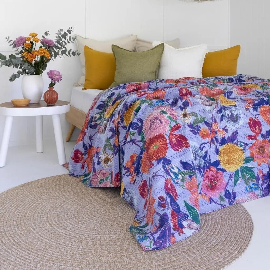 Garden Inspired Handmade Quilt Doona King Size
