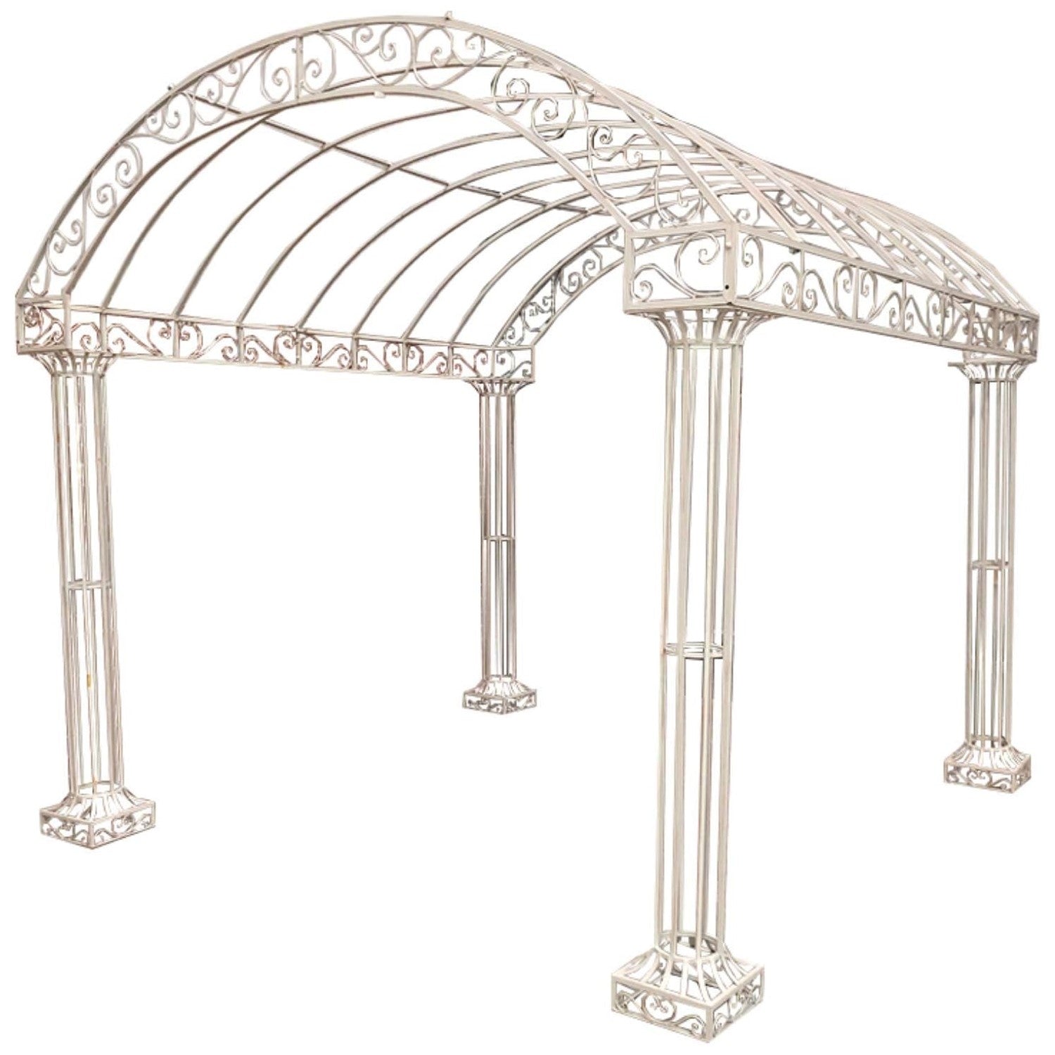 Garden Steel Outdoor Arch Gazebo Pagoda - White
