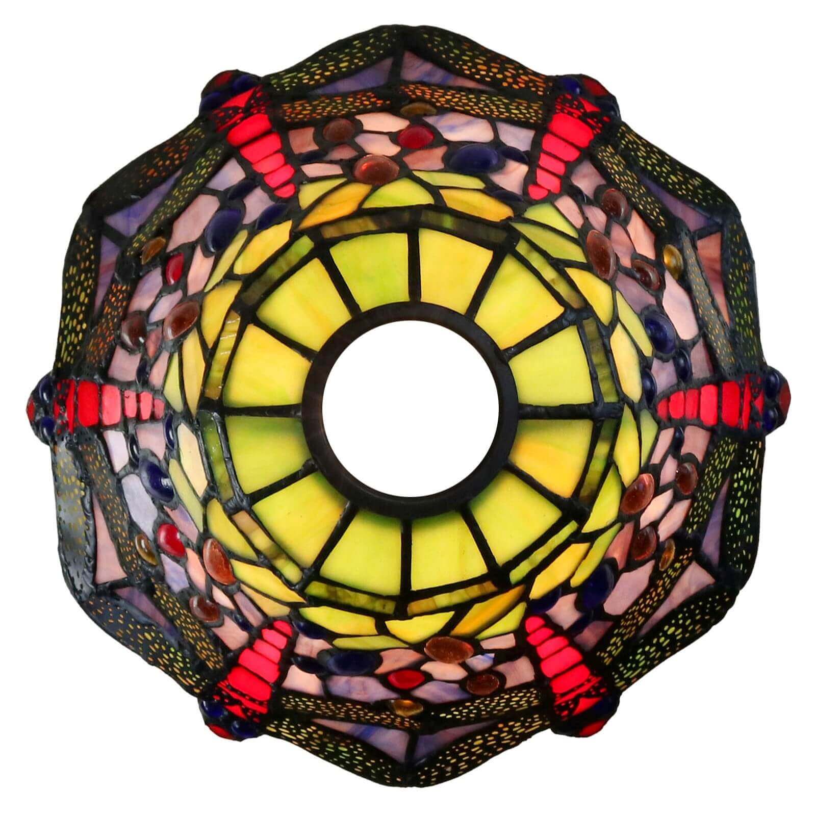 Gems and Dragonflies Downbridge Tiffany Stained Glass Floor Lamp