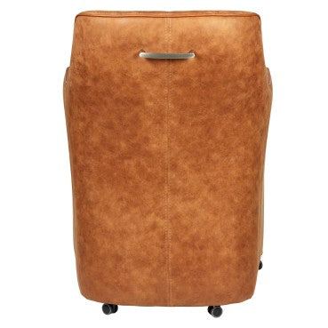 Genoa Rustic Armchair with Wheels and Back-Side Handle