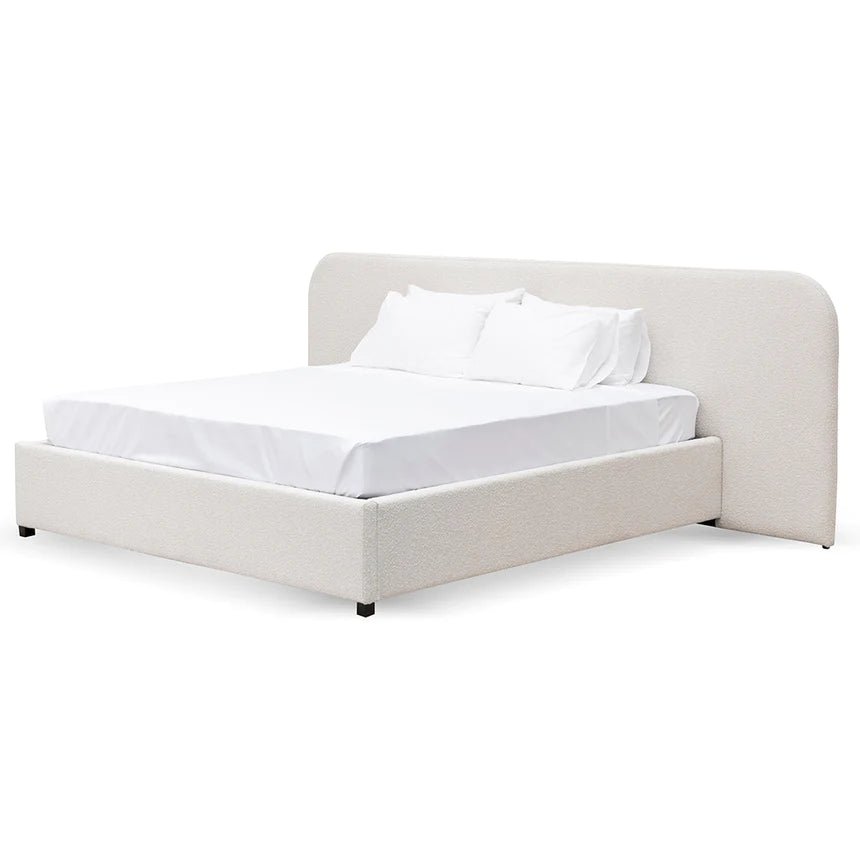 Gentle Embrace Bed Frame - Snow Boucle (Queen)