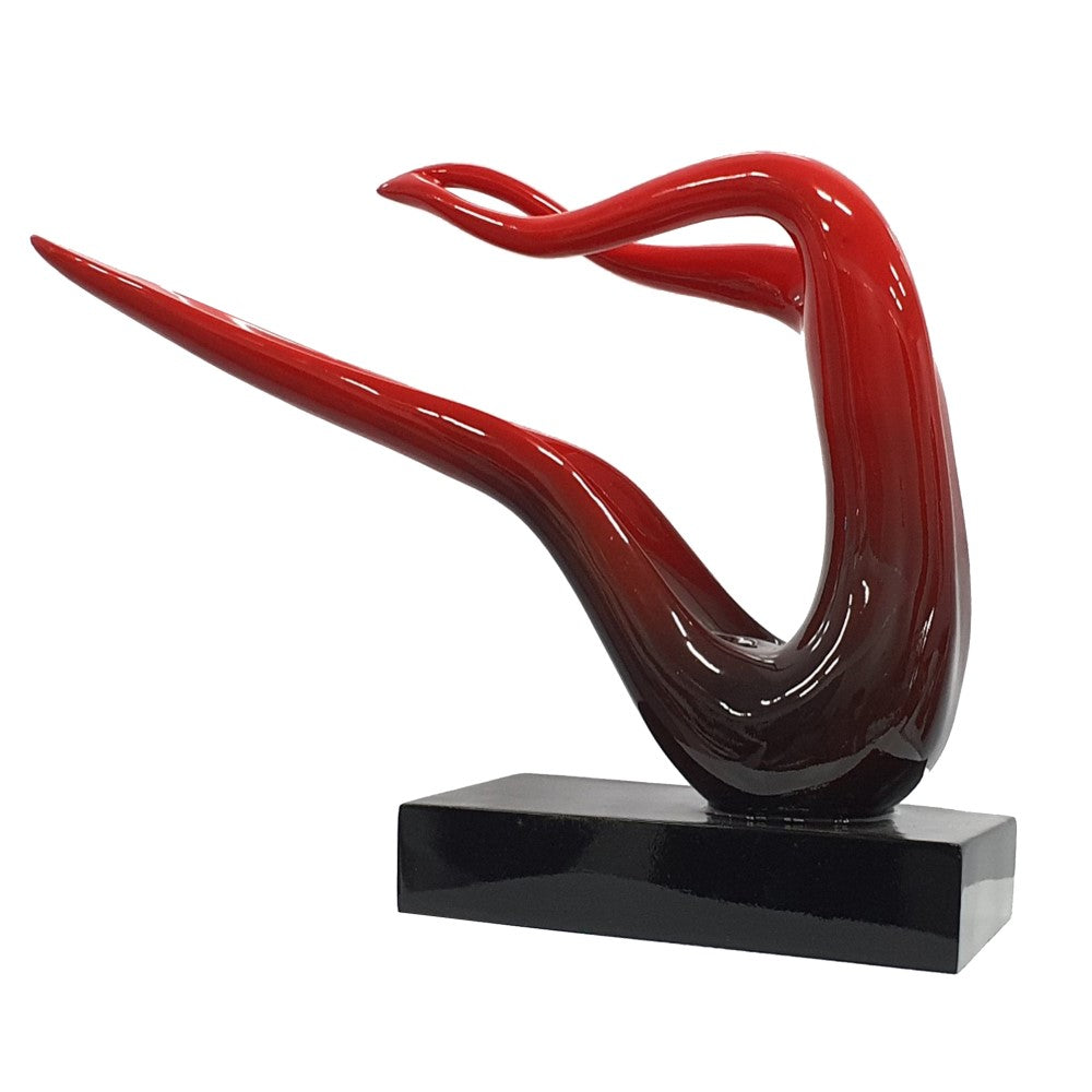Gentle Repose Abstract Sculpture - Red