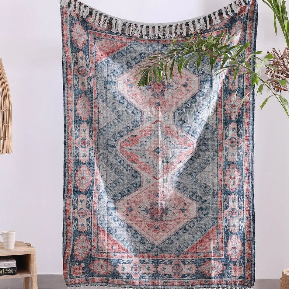 Geometric Pattern Rustic Look Designer Cotton Throw